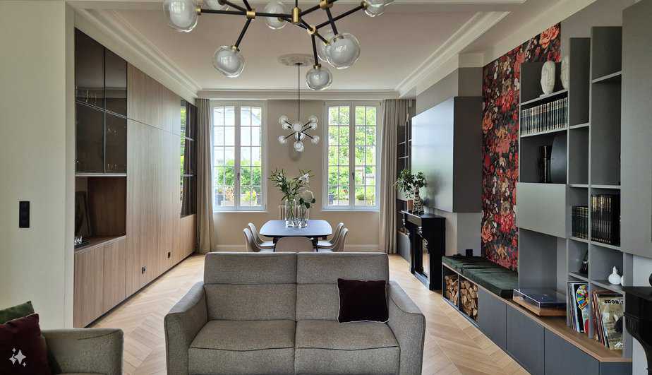 decoration maison maitre olga chihai dusciac architecte interieur saint germain salon salle a manger cheminé