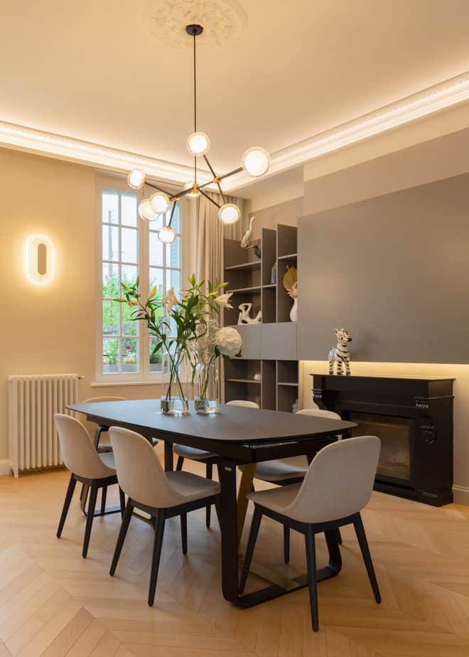 decoration salle a manger appartement olga chihai dusciac architecte interieur paris 16